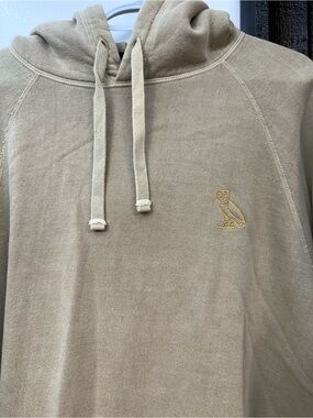OVO Tan Pullover Hoodie with Gold Owl Logo